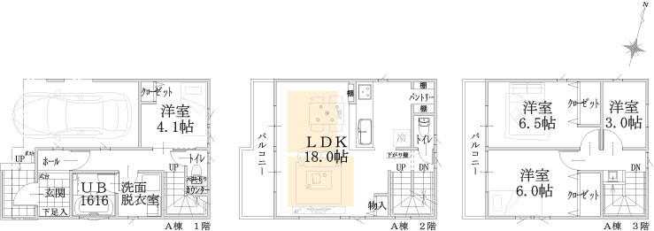 A棟建物平面図